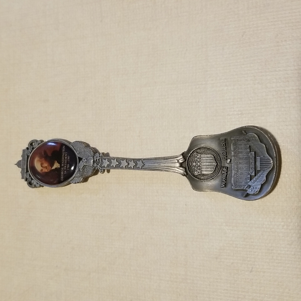 Vintage pewter spoon